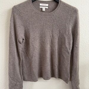 Luxurious Ellen Tracy Taupe Cashmere Knit - XL